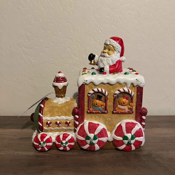 Sugarplum Dreams Gingerbread Santa Train Car Musical Light Up Christmas Decor - Picture 4 of 9